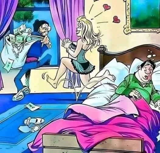 كيف يتخلص اللص من السيدة وهو يحمل المال🤔